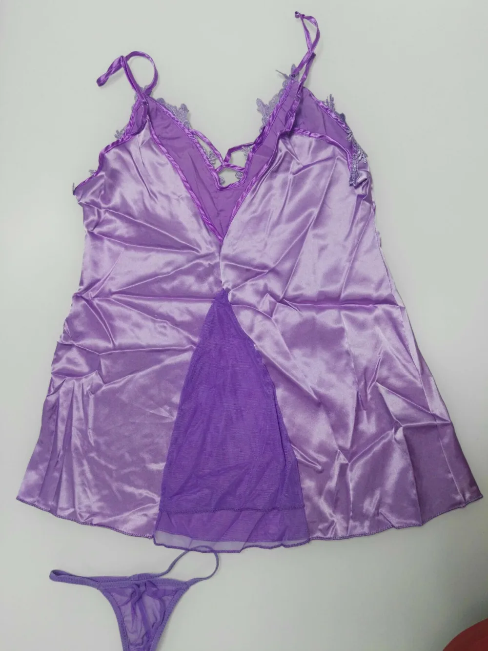 Сексуальное нижнее белье фиолетовое платье Babydoll Ночная одежда для сна один
