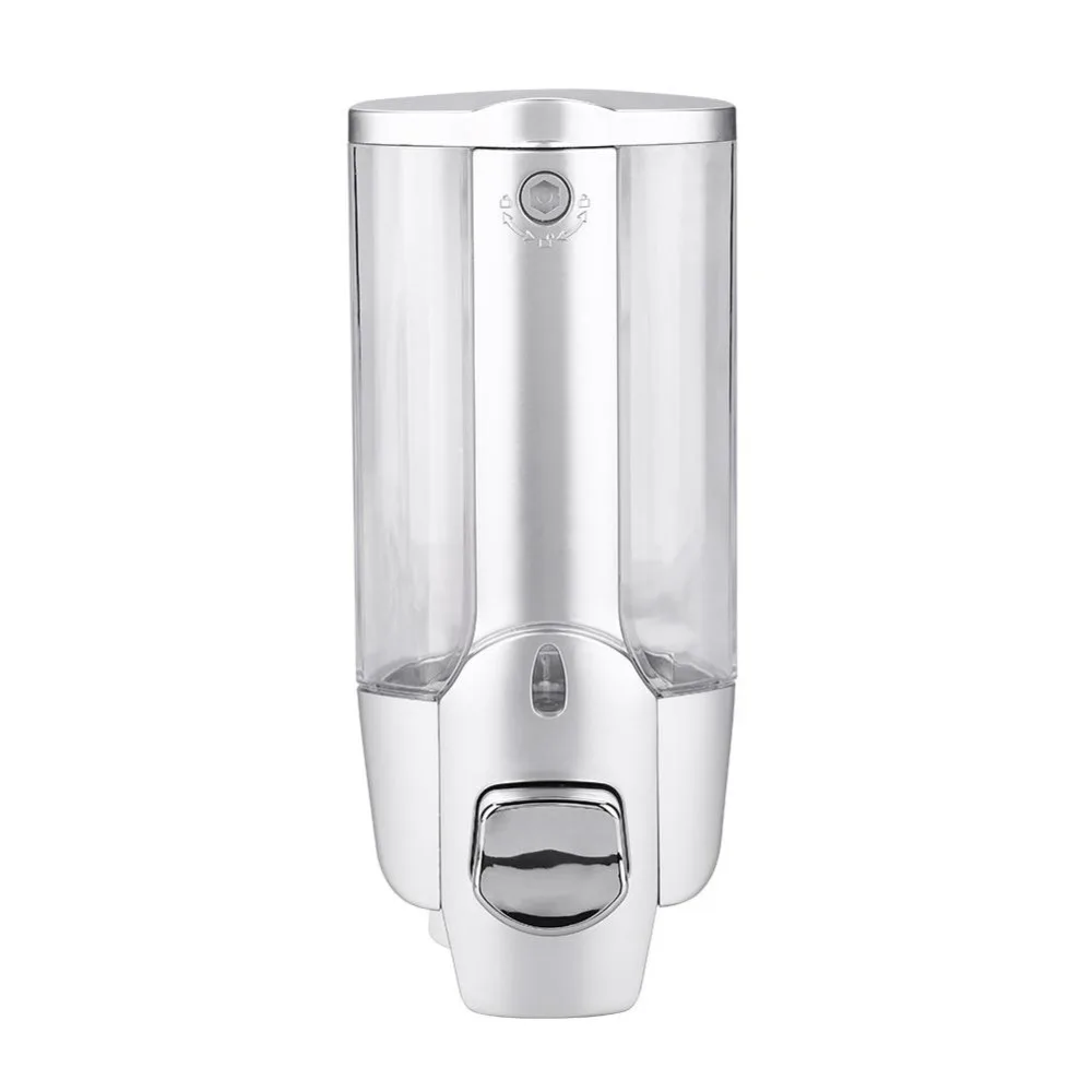 Liquid Soap Dispenser Wall Mounted 350ml Plastic Shampoo Shower Gel