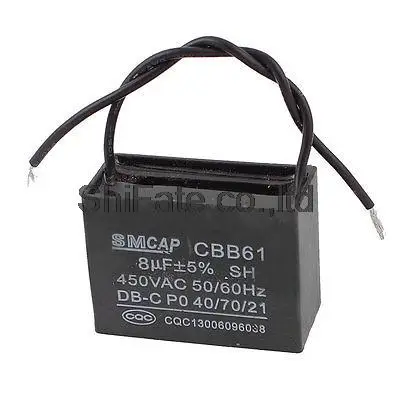 Потолочный вентилятор CBB61 8 мкФ 50/60Hz AC 450V моторный конденсатор | Инструменты