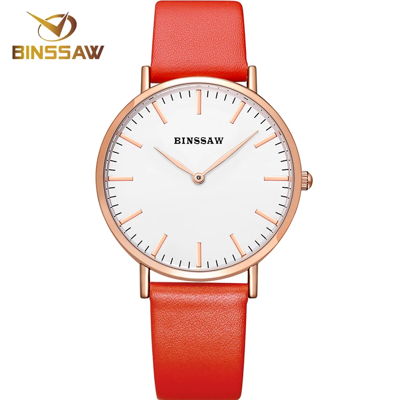 Prix pour BINSSAW nouveau ultra-mince en acier inoxydable marque de luxe quartz montre délicat contracté affaires real leather femmes montre-bracelet Prix pour BINSSAW nouveau ultra-mince en acier inoxydable marque de luxe quartz montre délicat contracté affaires real leather femmes montre-bracelet
