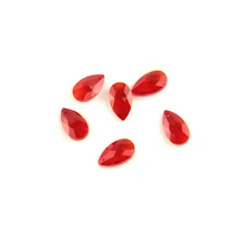 20pcs/100pcs Red 22mm 38mm 50mm Teardrop Chandelier Crystal Pendants Prisms Parts Beads for Wedding Decoration