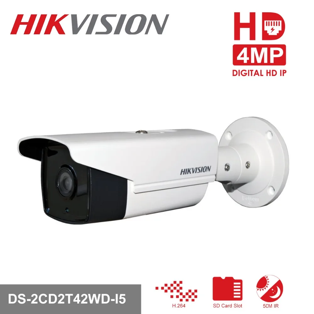 

HIK New Video Surveillance Camera outdoor DS-2CD2T43G0-I5 4MP IR 50M Bullet POE IP Camera H.265+ Replace DS-2CD2T42WD-I5