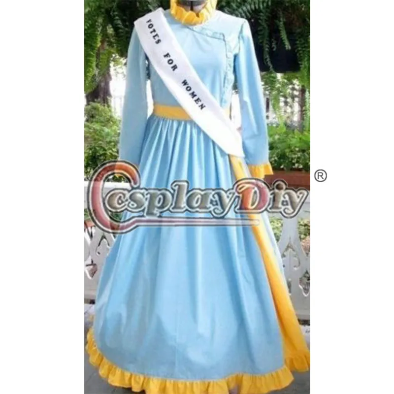 Cosplaydiy Mary Poppins Movie Cosplay Costume Winifred Mrs Banks Fancy