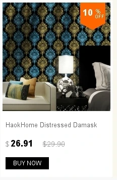 HaokHome Vintage Damask Thick Wallpaper Brown/Beige Vinyl Self Adhesive Wall Paper for Walls Bathroom Bedroom Home Decor