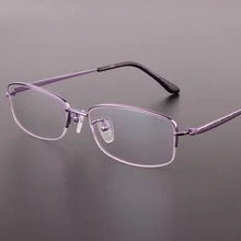 Новые модные очки в полуоправе, оправа из чистого титана, оправа для очков, женские очки по рецепту, 8319