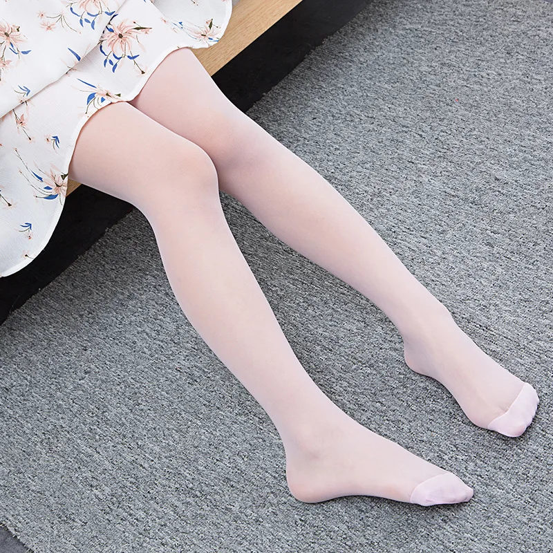 

2019 summer children thin anti-hook silk Transparent Stockings Kids pantyhose girls dance tights 3-5-8-12 years old