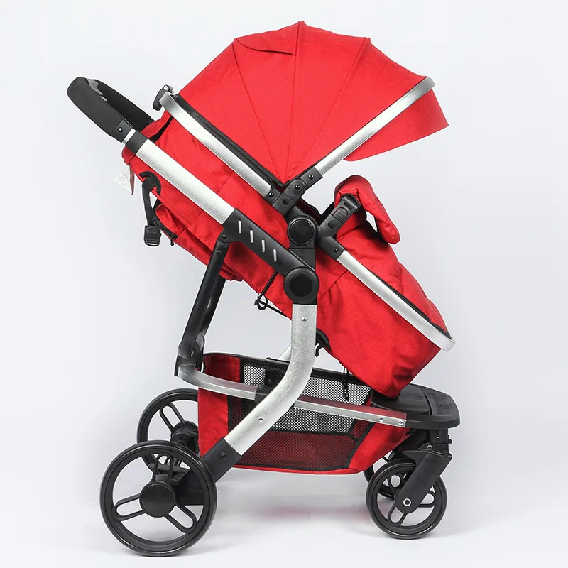 Top High Landscape Newborn Baby Stroller 3 In 1 with Car Seat Travel System Convertible Pushchair Sleeping Basket Car Safety Seat 3