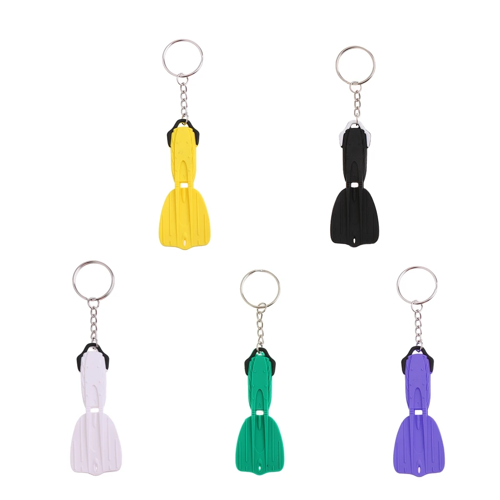 

Mini Flipper Keyring Scuba Diving Diver Swimming Pool Fin Shaped Float Key Chain Keychain