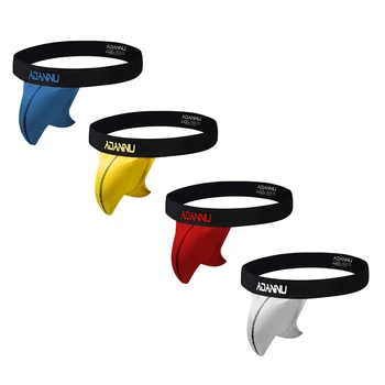 

4pcs Men's Sexy Underwear Thong nvisible pants Jockstrap large size Bikini breathable cotton thongs low waist Jockstraps AD158