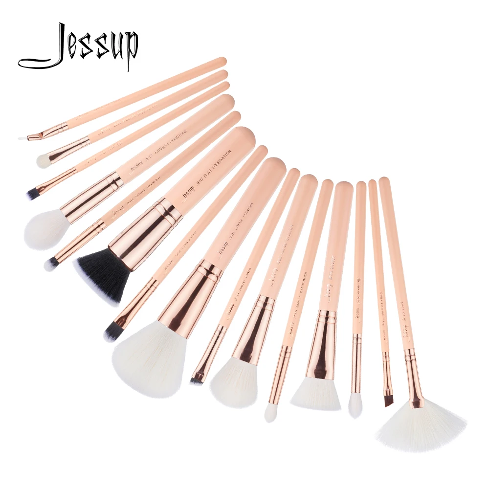 

Jessup brushes 15pcs Makeup Brushes Set maquiagem profissional completa Contour Eyeshadow Liner Lip Blending Brushes T446