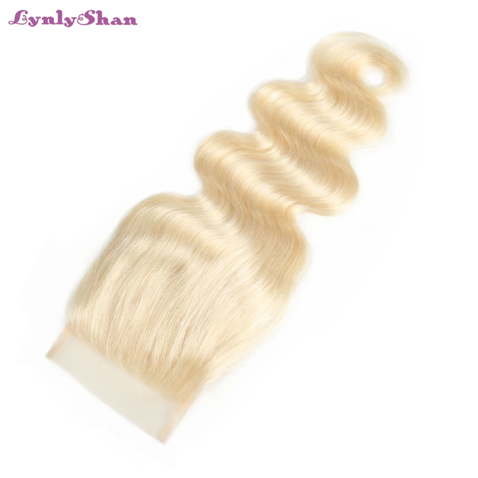 blonde human hair closure