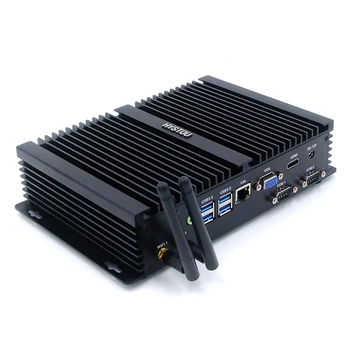 Billig Fanless Industrie Mini PC Windows 10 Pro Windows 7 Intel Core I3 5005U 2 RS232 COM Barebone Computer Max 16GB RAM 2 Memory Slot