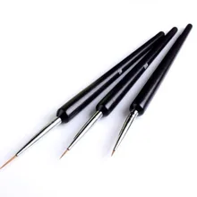 3Pcs Dotting Painting Drawing UV Gel Liner Polish Brush Tool Nail Art Pen