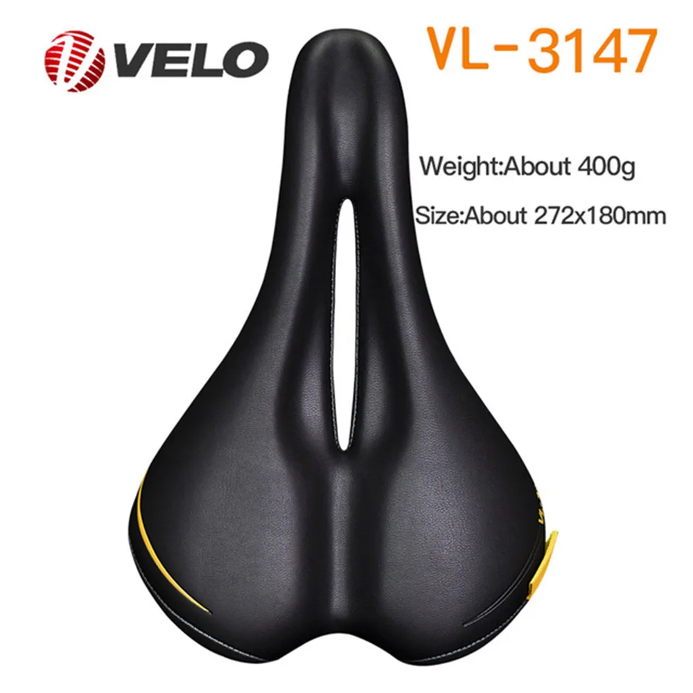 

VELO Bicycle Saddle Seat Pro Mtb Saddle Wide Comfort Soft Cushion Bike Seat Men Padded Saddle For Pu Leather VL-3147/VL-4126