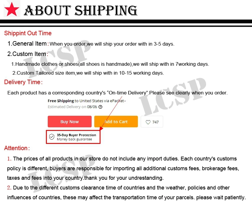 shipping