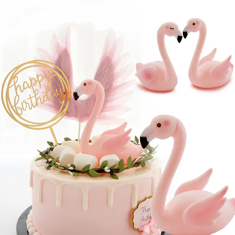 Топпер один в для торта с фламинго Baby Shower Детские сувениры топперы на день