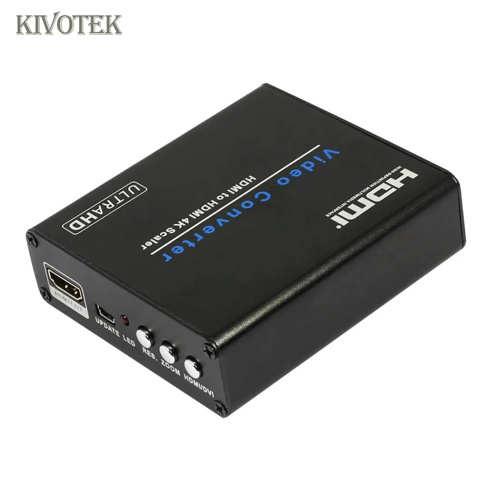 

KIVOTEK 4PCS/LOTHDMI to HDMI4Kx2K+DVI+Audio Scaler Converter,Input 1x HDMI,1 x Min- USB,Output 1xHDMI, 1xEarphone with Zoom