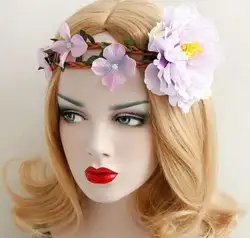 Новое поступление Женская Большой ленты для волос с цветами Вечерние Девушки Прекрасный элегантный оголовье красочное плетение