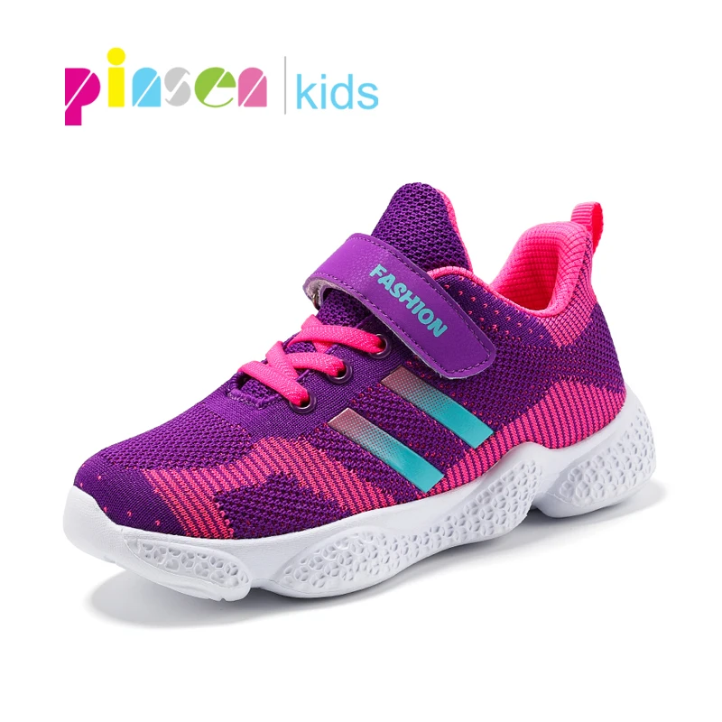 

PINSEN 2019 New Sneakers For Children Shoes Kids Girls Shoes Fashion Casual Sport Running Leather Shoes for Girls tenis infantil