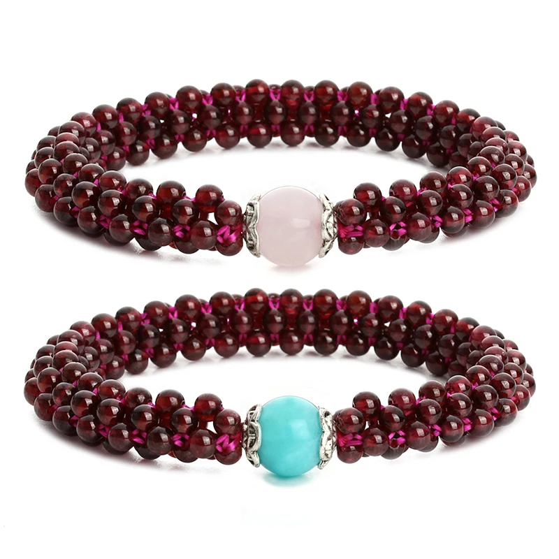 

2017 Trendy Handmade Tourmaline Seed Beads Bracelet For Women Men Natural Stone Elastic Charms Bracelets Pulseras Hombre F3981
