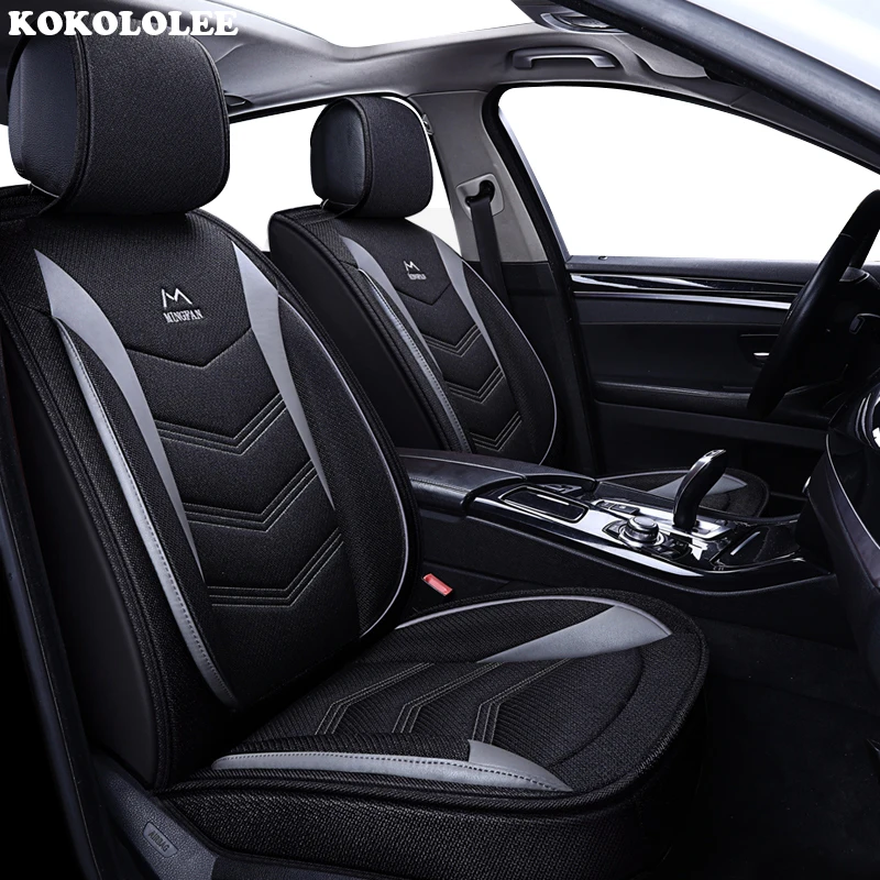 Автомобильные чехлы kokolee льняные Чехлы для mercedes w203 bmw e36 e46 f10 audi a3 Jaguar xf Chrysler 300c Lexus rx