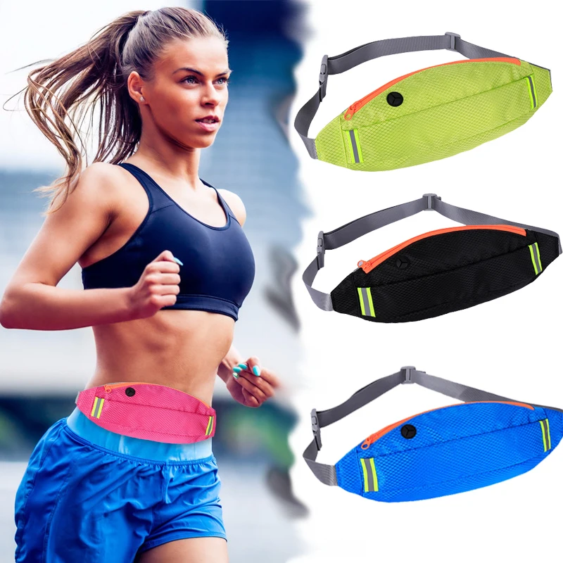 YNMIWEI Outdoor Running Waist Bag Waterproof Mobile Phone Holder Jogging Belt Belly Bag Women