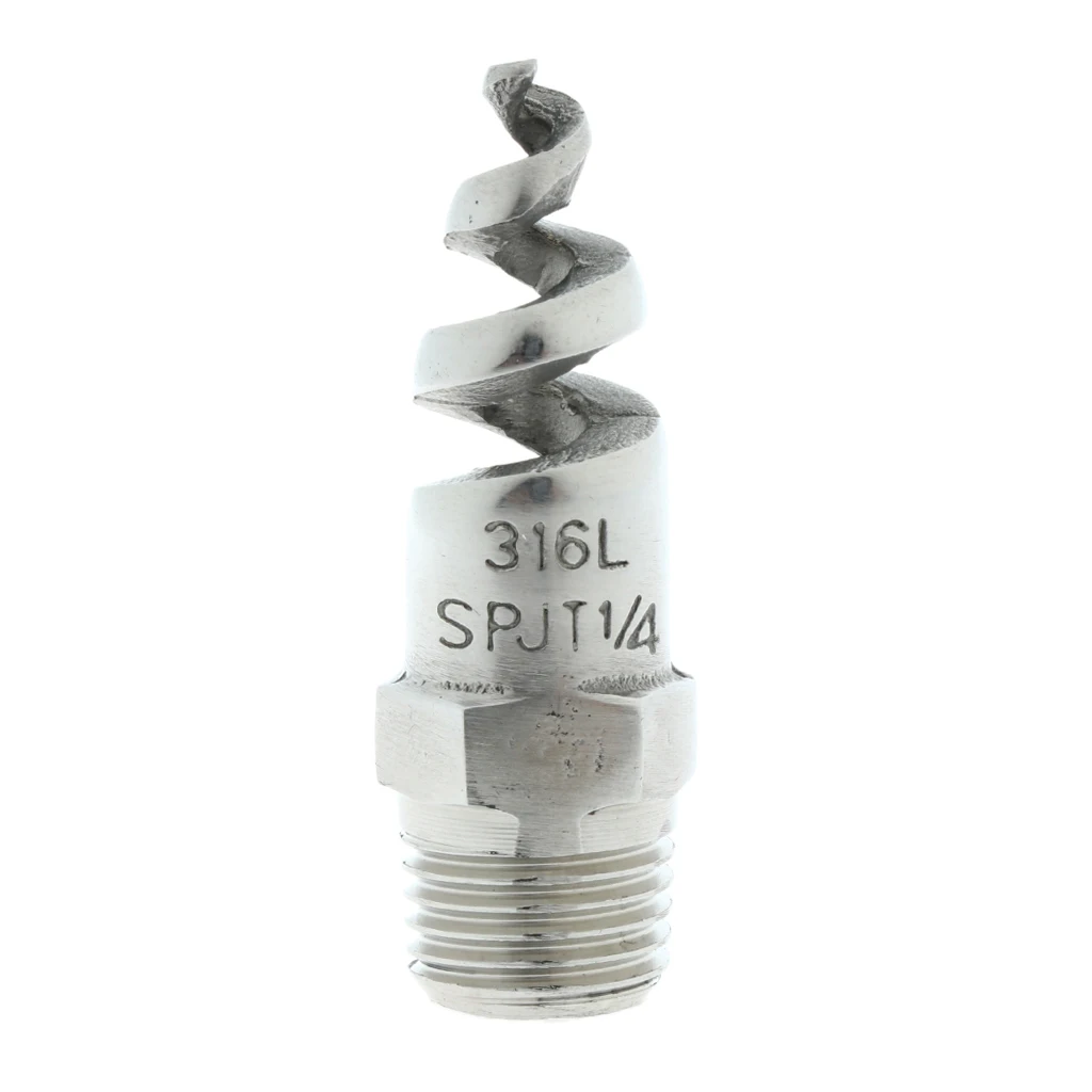 Spiral Cone Atomization Spray Nozzle 1/4' /Male/ 316L Stainless Steel 120°