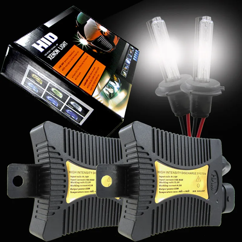 55 Вт bi xenon hid объектив H7 H4 H1 D1S D2S H11 12 В автомобилей фар комплект лампы балласт