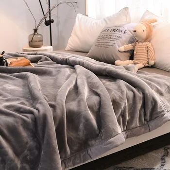 

JaneYU Double Blanket Blankets Thickened Winter Raschel Coral Velvet Blanket Blanket 200x230cm 4kg