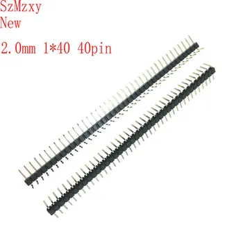 

100PCS 2.0mm 90 degree single bend male connector PCB 1*40pin 40pin