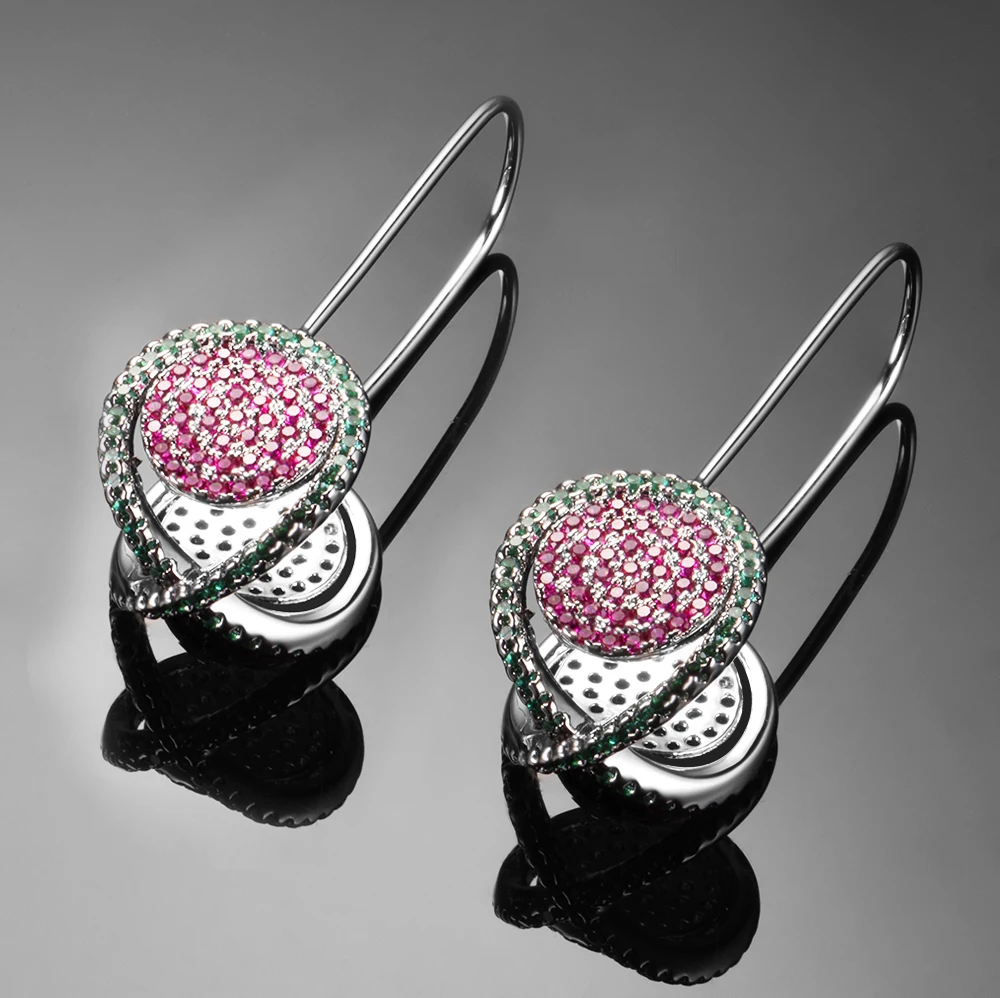 

Drop Earrings For women 100% Solid 925 Sterling Silver Spinel Jewelry Earring Bohemia New Design Wedding Party Gifts Wholesale