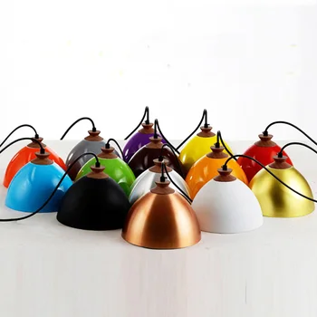 

Cap-shade iron wok shade single-head industrial pendant lamp