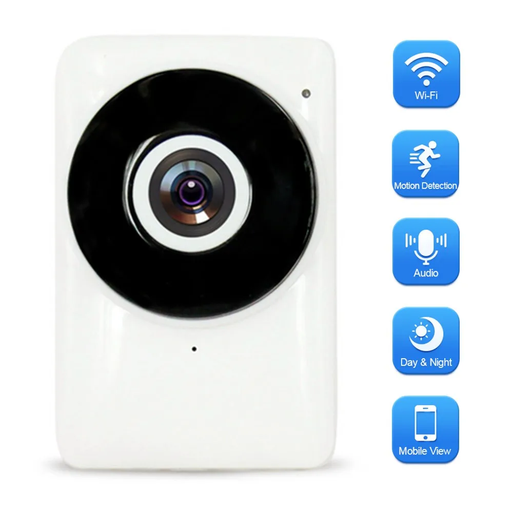 

ZILNK IP Camera 180 Degree Fisheye Wi-Fi Camera Two Way Audio Baby Monitor 720P HD Panoramic Wifi Cam Home Security