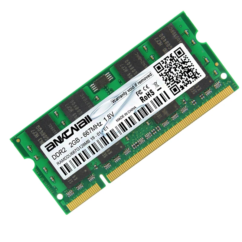 ANKOWALL DDR2 ОЗУ 2 Гб 667 МГц 2 ГБ 800 МГц 200Pin NO-ECC 1,8 в SO-DIMM памяти ноутбука