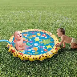 Летний детский открытый спрей-коврик для игры в водные игры Подушка пляжный коврик газон надувная спринклерная подушка для воды детские