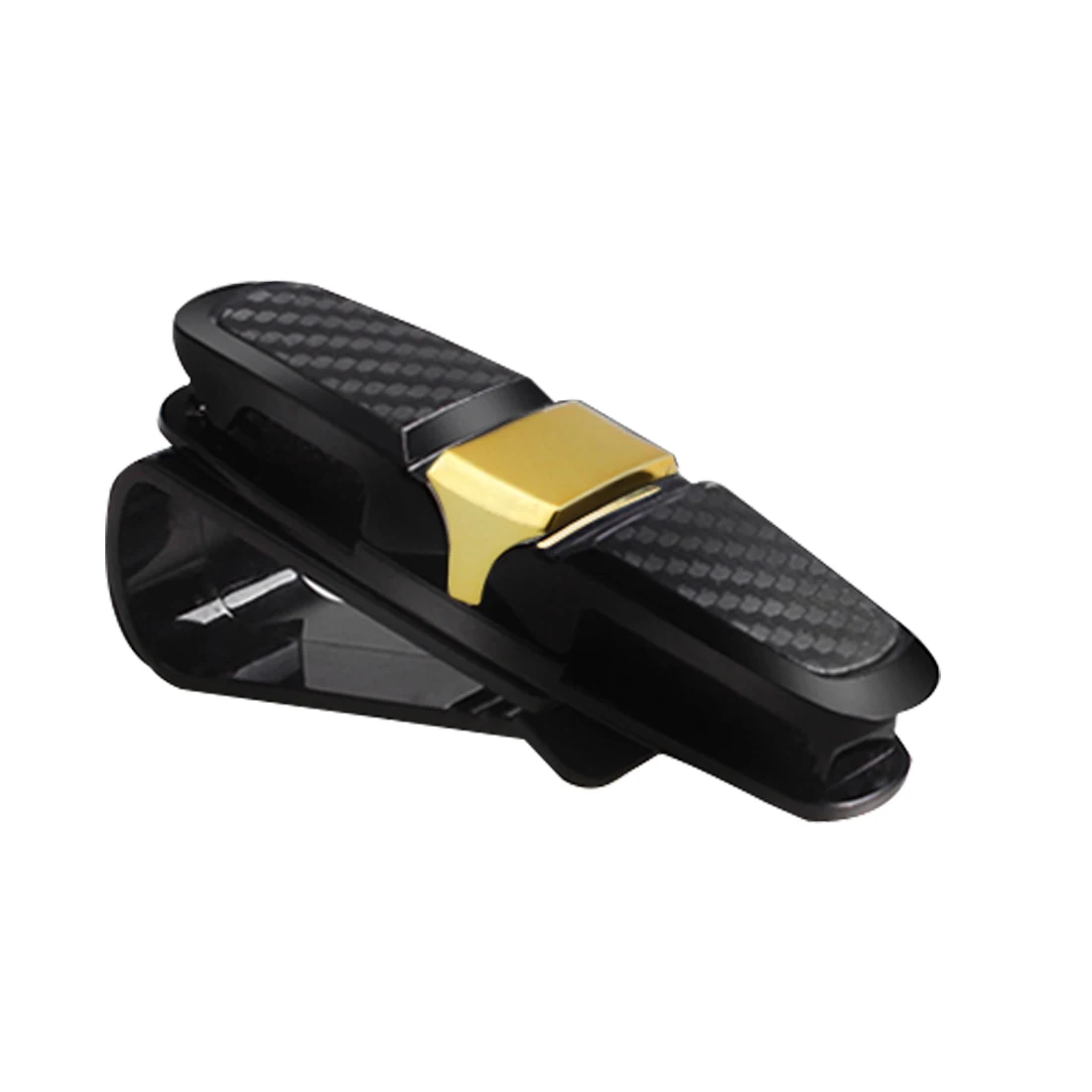 Dewtreetali Универсальный Автомобильный солнцезащитный козырек, держатель для очков для чтения, солнцезащитные очки, ручка для очков, зажим для солнцезащитных очков - Название цвета: Золотой