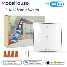 EU/UK Wifi Smart Wall Touch Switch Socket 1 Gang Glass Panel APP Remote Control Work with Google Home and Alexa for Smart Life цена EU/UK Wifi Smart Wall Touch Switch Socket 1 Gang Glass Panel APP Remote Control Work with Google Home and Alexa for Smart Life цены онлайн