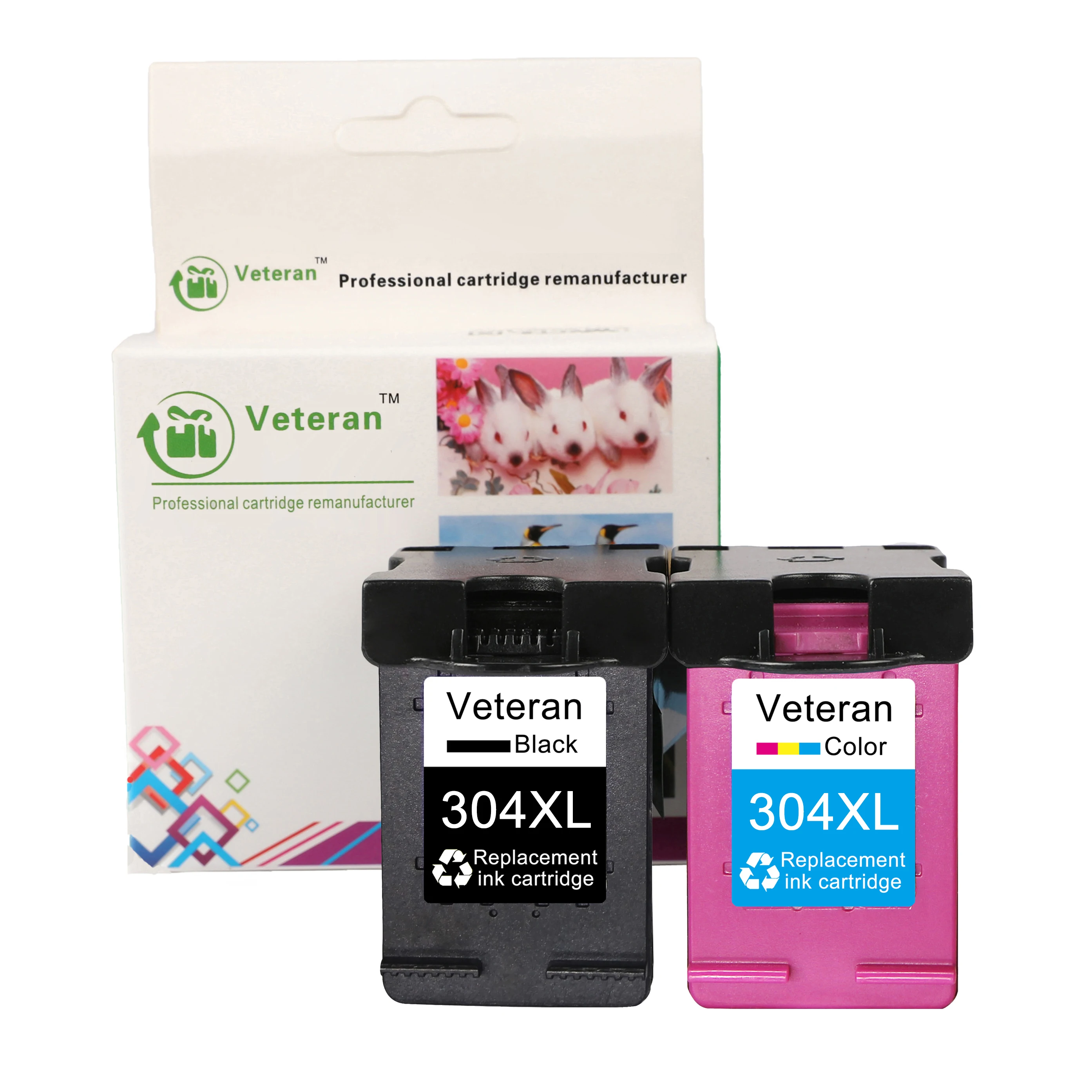 

Veteran 304XL ink Cartridge Replacement for hp 304 XL hp304 for Deskjet 2620 2630 2632 3730 3732 3758 Envy 5030 5032 5034 5052