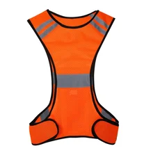 2018New Для Мужчин Светоотражающие Жилеты Безопасности тонкий дышащий Открытый спортивный топ ночью работает для верховой езды светодиодный свет светоотражающий жилет