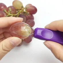 Cokytoop descascador de uva conveniente 2 anéis de aço inoxidável, descascador de frutas, ecológico, acessórios de ferramentas de cozinha