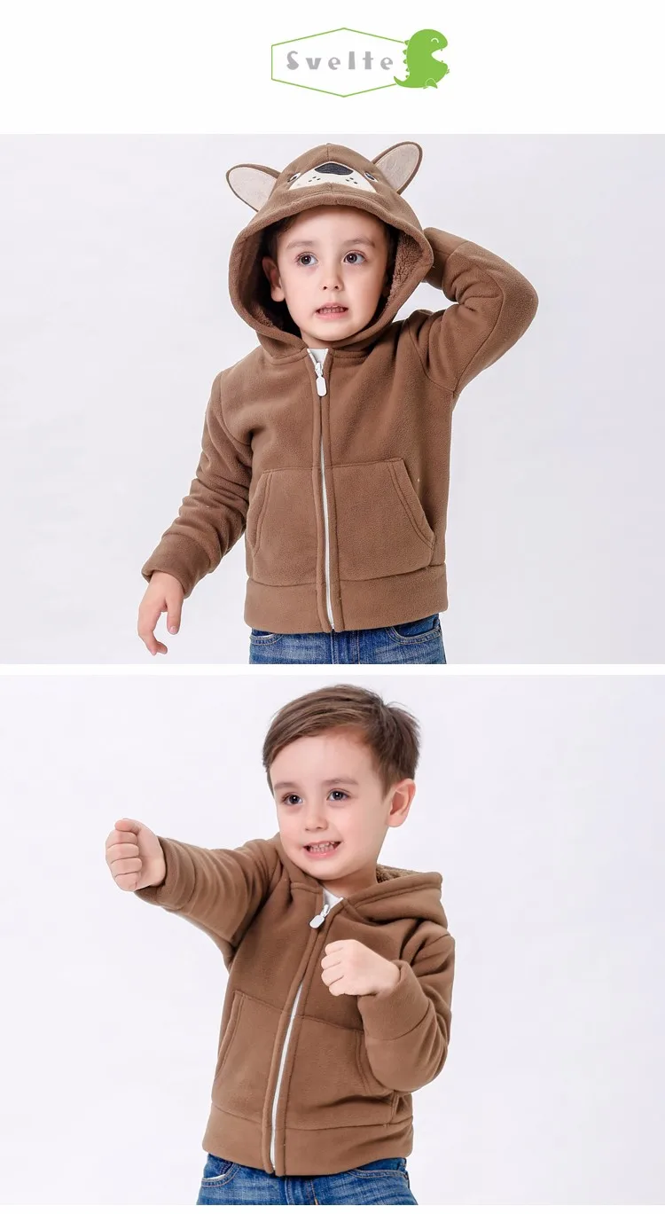 SVELTE/осенне-зимние детские пальто с мехом; пальто с капюшоном для мальчиков; модная теплая верхняя одежда из плотного флиса; Enfant