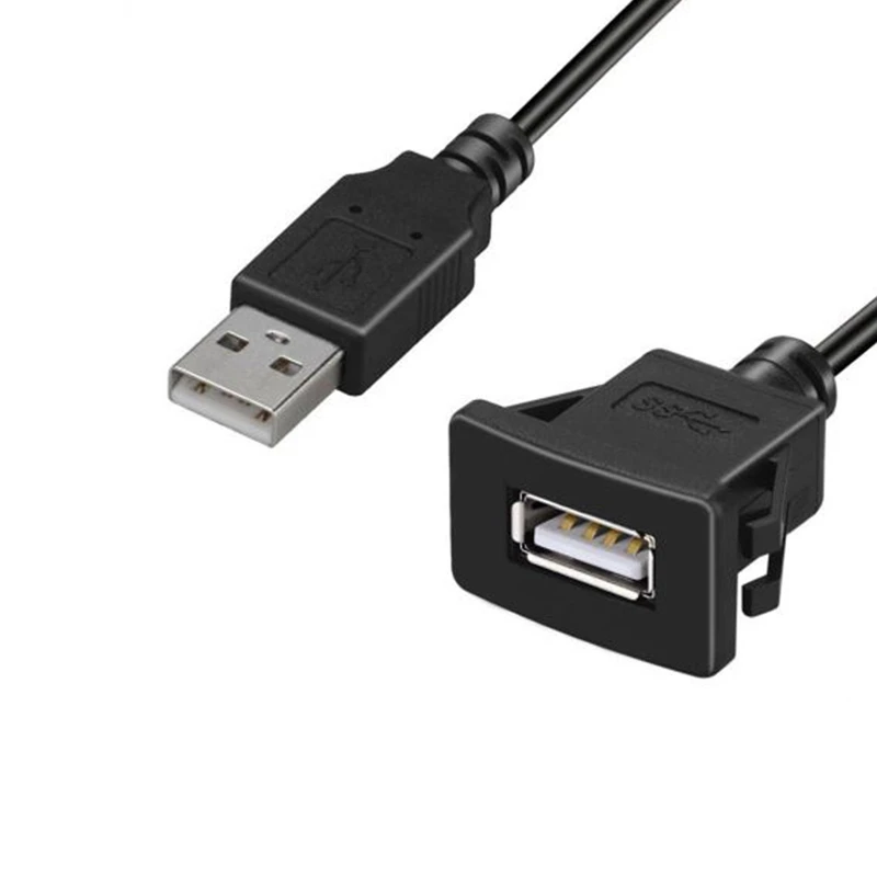 Автомобильная приборная панель флеш-крепление USB гнездо «Папа-мама» панель расширения кабель 2 м