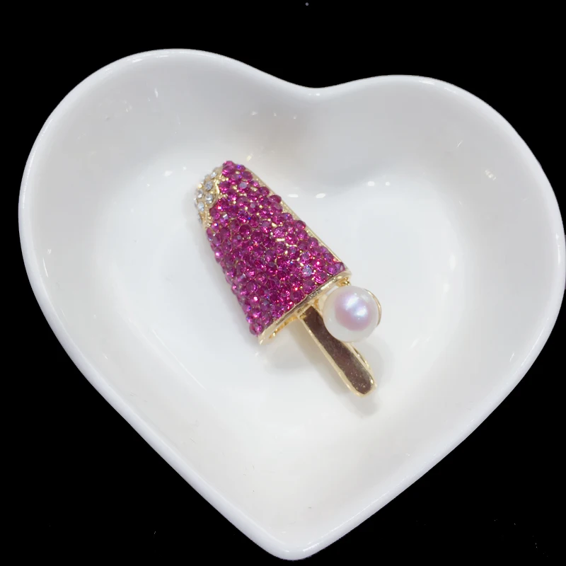 SHDIYAYUN 2019 New Pearl Brooch Ice Cream Brooch For Women Lovely Brooch Pins Natural Freshwater Pearl Jewelry Accessories Gift