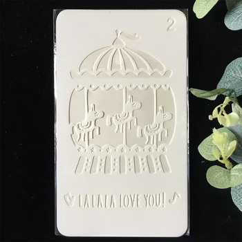 

1Pcs 10.5x18cm Merry-go-round DIY Layering Stencils Painting Scrapbook Coloring Embossing Album Decor Card Template With Paper