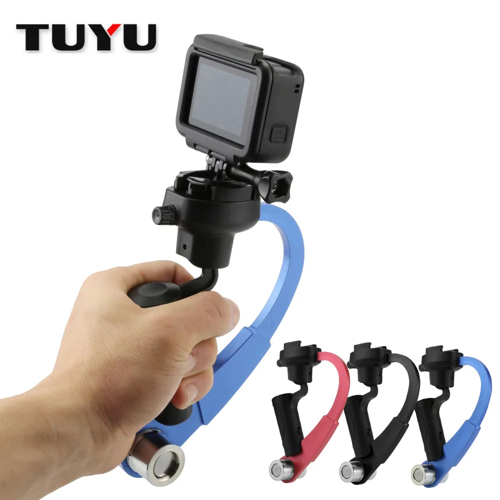 TUYU стабилизатор алюминиевый сплав Ligweight стабилизатор для SJCAM SJ4000 Gopro Hero 6 5 4 Session для Xiaomi Yi 4K H9r H5S камера