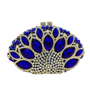 

New Arrive Designer Crystal Party Evening Bag Rhinestone Stone Women Luxury Clutch Bag Pink Gold Wedding Bride Purse champagne
