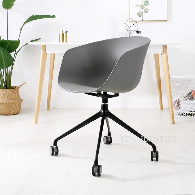 Современный дизайн, пластиковое и металлическое поворотное офисное компьютерное кресло для учебы с колесом, красивый модный дизайн, популярное сиденье для стула
