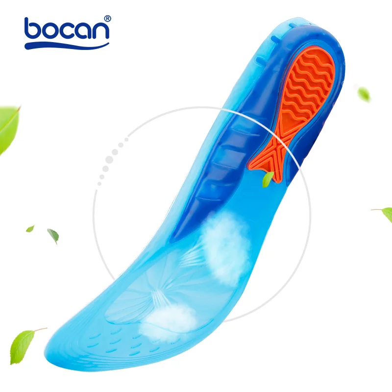 Bocan نعال جيل أعلى جودة تنفس مريحة سيليكون إدراج مزيل العرق صدمة امتصاص نعال الحذاء الرياضة إدراج Bocan نعال جيل أعلى جودة تنفس مريحة سيليكون إدراج مزيل العرق صدمة امتصاص نعال الحذاء الرياضة إدراج