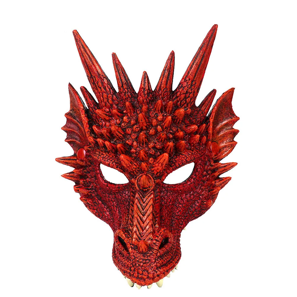 Новое поступление, карнавальные вечерние маски Mardi Gras на Хэллоуин из пенополиуретана с 3D изображением дракона в китайском стиле, страшная маска дракона