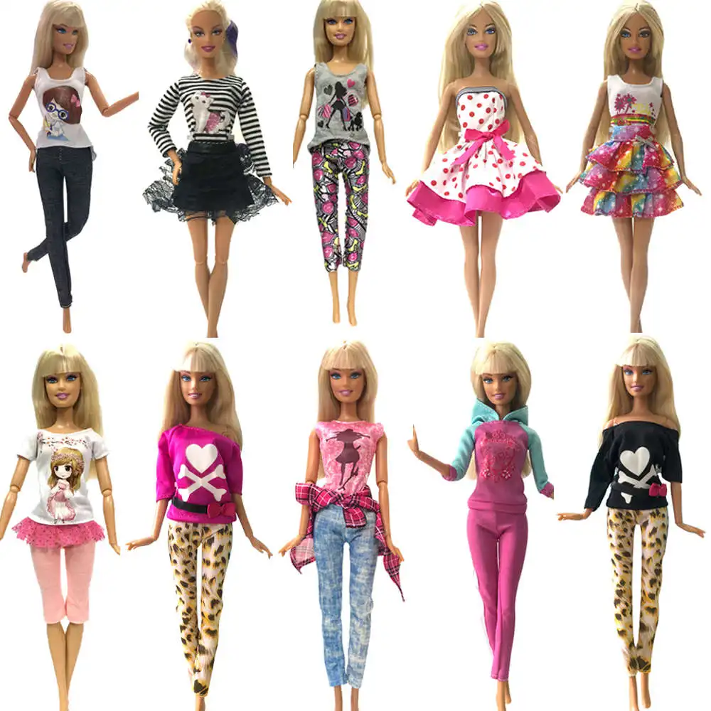 NK 10 шт. платье принцессы куклы благородные вечерние платья для куклы Барби аксессуары модный дизайн наряд лучший подарок для девочки кукла JJ - Цвет: I